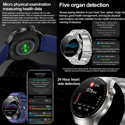 SmartWatch Genny - 2024 Gesundheits-Smartwatch | EKG, Blutzucker, Herzfrequenz, Blutdruck