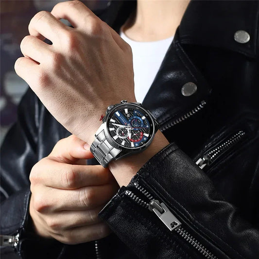 Quintus Chrono Watch – Military Sport, Waterproof & Classic Steel Design