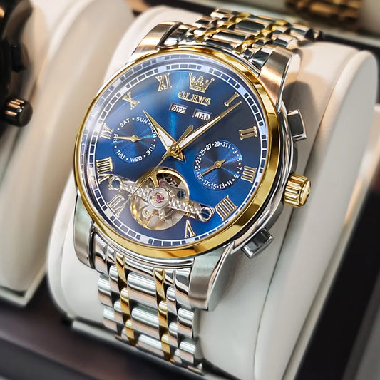 Ptolemy Skeleton Watch – Automatic Mechanical, Waterproof & Steel Elegance