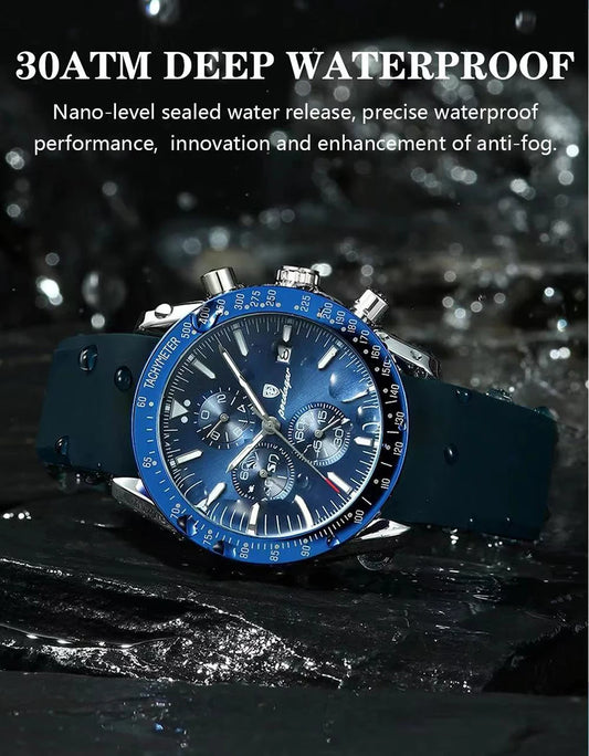 Ragnar Chrono Watch – 2024 Sport, Waterproof & Silicone Strap