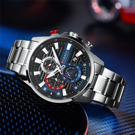 Quintus Chrono Watch – Military Sport, Waterproof & Classic Steel Design
