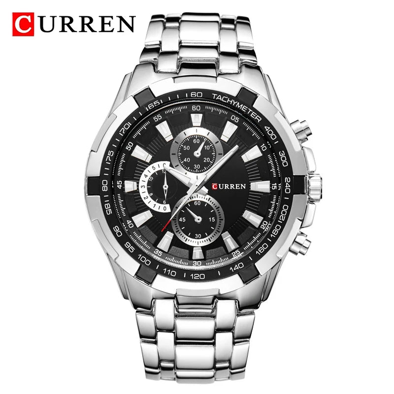 Tiberius Chrono Watch – Waterproof Military Sport & Stainless Steel Elegance