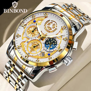 Seneca Quartz Watch – Stainless Steel, Luminous Dial & Waterproof Elegance
