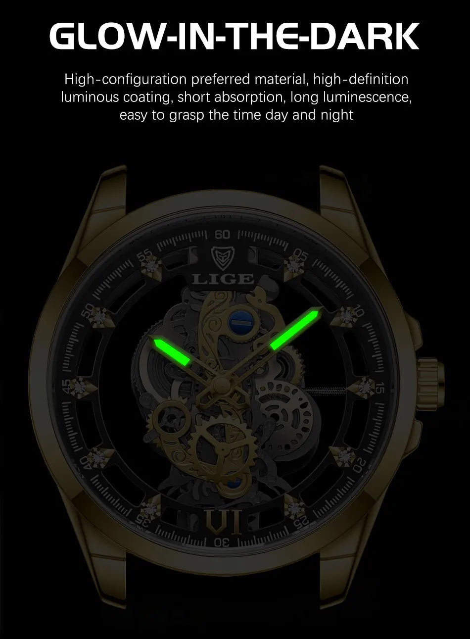 Aurelius Automatic Watch – Luxury Design, Luminous Dial & Waterproof Precision