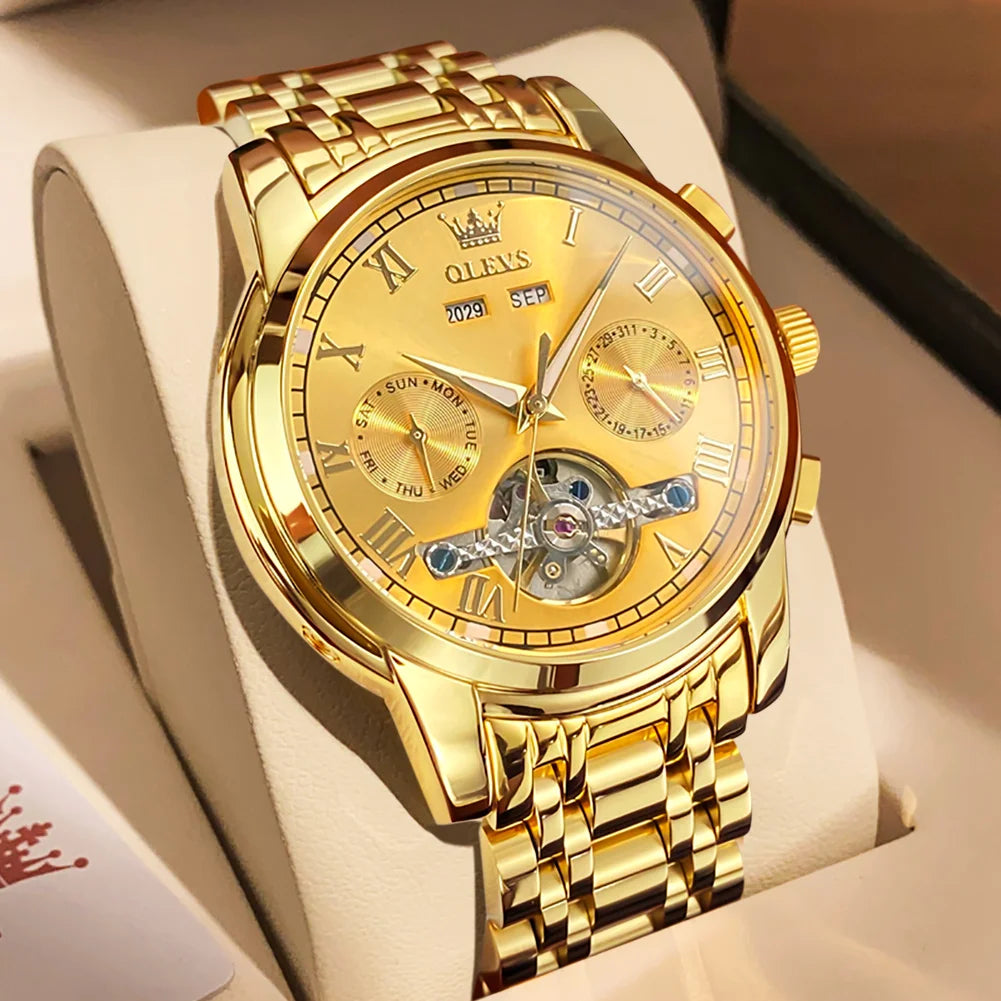 Ptolemy Skeleton Watch – Automatic Mechanical, Waterproof & Steel Elegance