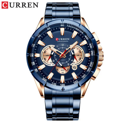 Hadrian Chrono Watch – Military Sport, Waterproof & Stainless Steel Elegance