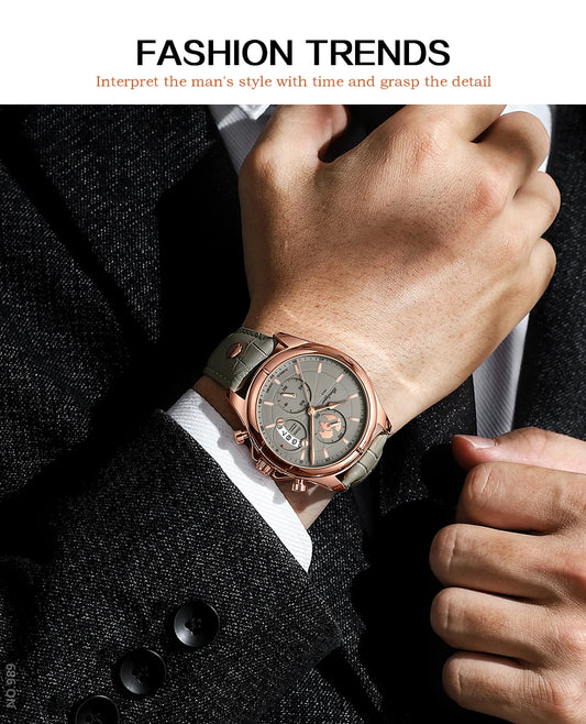 Valerius Leder Chronograph Uhr