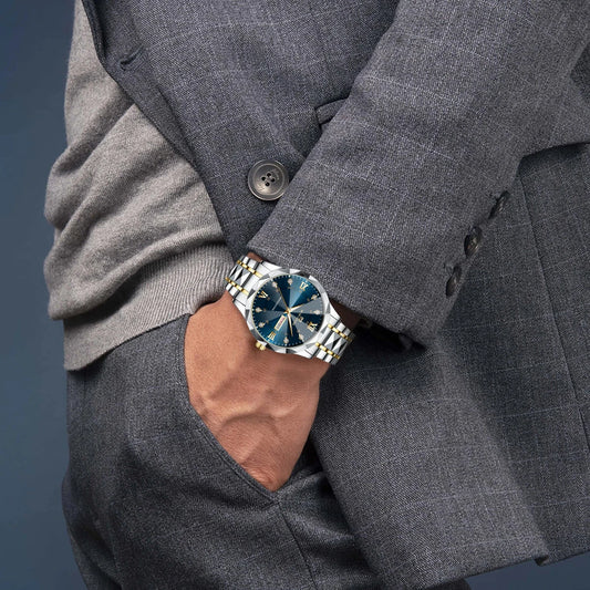 Julius Caesar Diamond Watch – 41MM Luxury, Night Glow & Dual Calendar