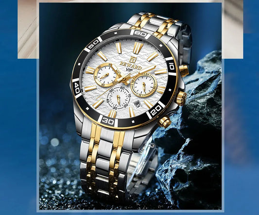 Solon VIP Business Edelstahl Herren Uhr Wasserdicht