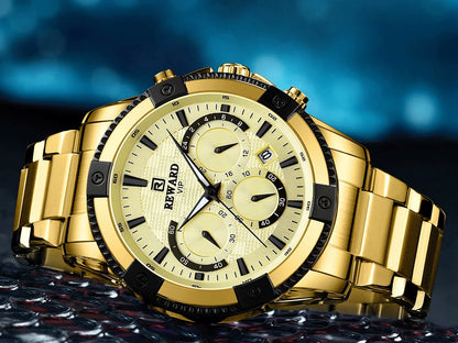 Socrates Edelstahl Herren Luxus Uhr