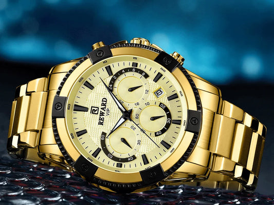 Socrates Edelstahl Herren Luxus Uhr