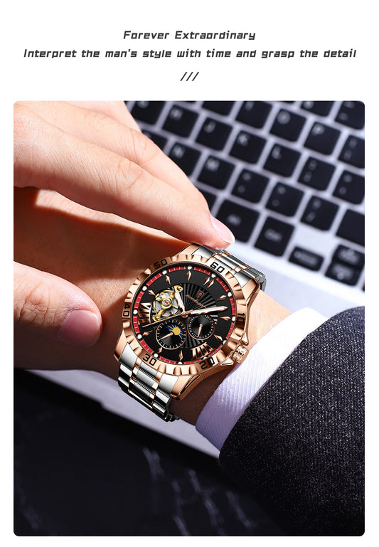 Marcus Aurelius Tourbillon – Automatic, Luminous & Waterproof Steel