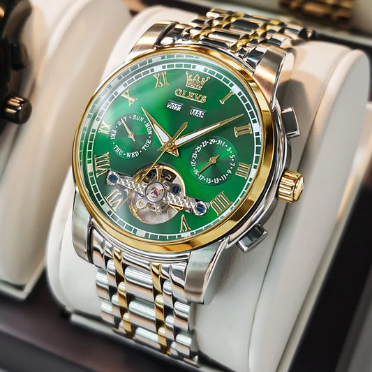 Ptolemy Skeleton Watch – Automatic Mechanical, Waterproof & Steel Elegance