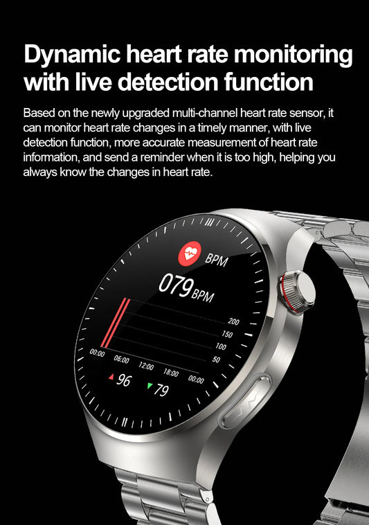 SmartWatch Genny - 2024 Gesundheits-Smartwatch | EKG, Blutzucker, Herzfrequenz, Blutdruck
