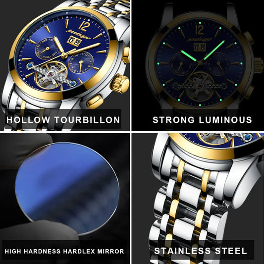 Augustus Tourbillon Watch – Luxury Automatic, Waterproof & Steel Precision