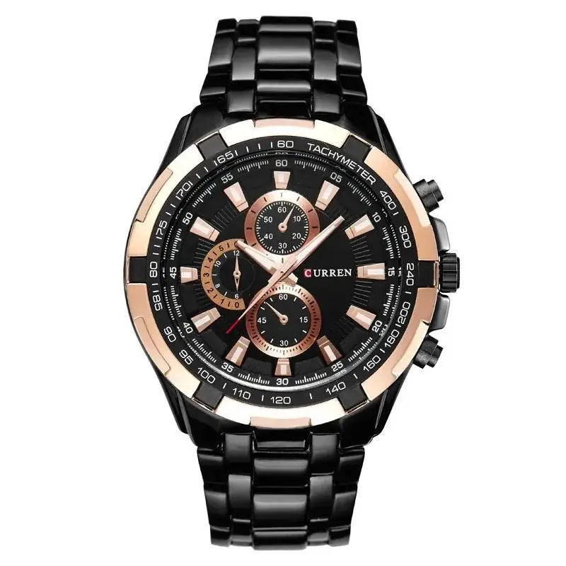 Tiberius Chrono Watch – Waterproof Military Sport & Stainless Steel Elegance
