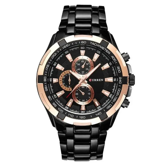 Tiberius Chrono Watch – Waterproof Military Sport & Stainless Steel Elegance