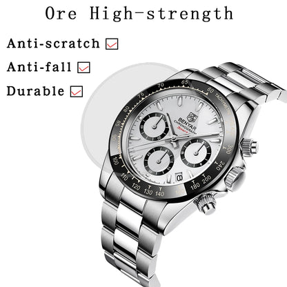 Augustus Chrono Watch – Luxury Steel, Waterproof & Precision Quartz