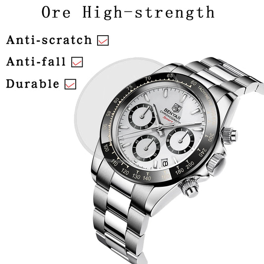 Augustus Chrono Watch – Luxury Steel, Waterproof & Precision Quartz