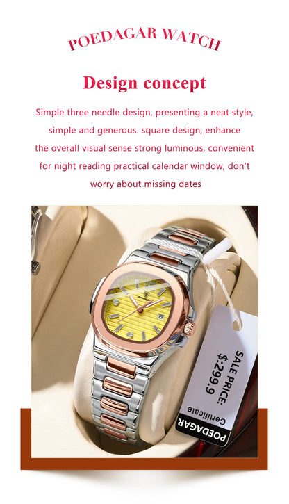 Olivia schöne Elegente Edestahl Damen Uhr