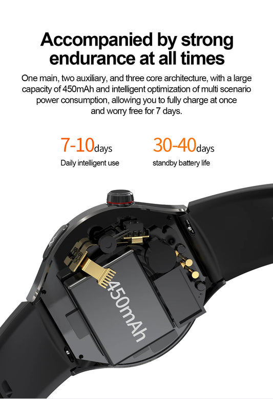 SmartWatch Genny - 2024 Gesundheits-Smartwatch | EKG, Blutzucker, Herzfrequenz, Blutdruck