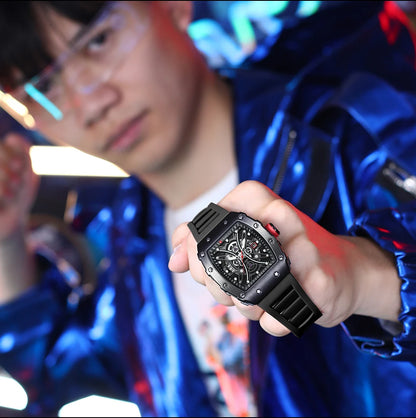 Euripides 3D Watch – Creative Design, Waterproof & Silicone Strap