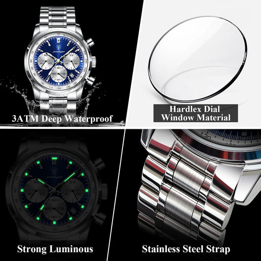 Atlas Luxury Herren Uhr Chronograph