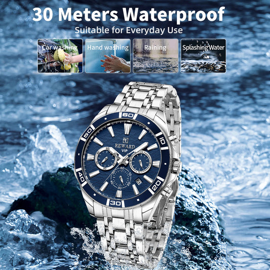 Solon VIP Business Edelstahl Herren Uhr Wasserdicht