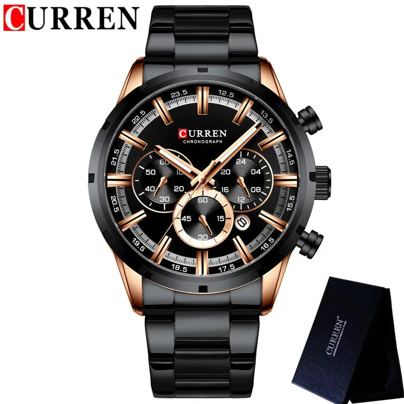 Brutus Chrono Watch – Military Sport, Waterproof & Blue Steel Design
