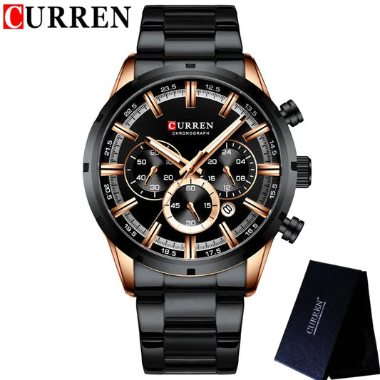 Brutus Chrono Watch – Military Sport, Waterproof & Blue Steel Design