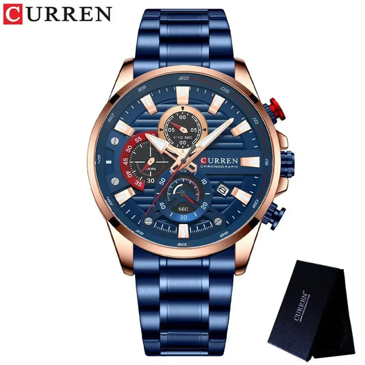 Quintus Chrono Watch – Military Sport, Waterproof & Classic Steel Design