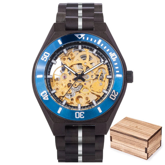 Solon Wooden Watch – Luxury Automatic Mechanical Timepiece