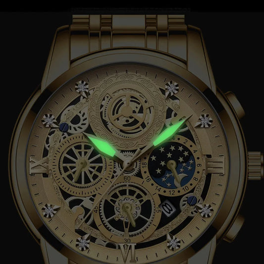 Seneca Quartz Watch – Stainless Steel, Luminous Dial & Waterproof Elegance