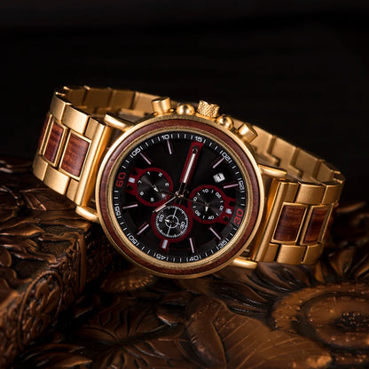 Cadmus Wooden Watch – Luxury Chronograph, Military Style & Wooden Box