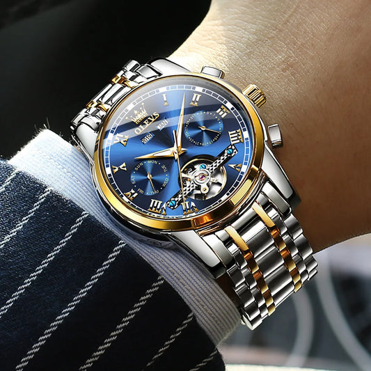 Ptolemy Skeleton Watch – Automatic Mechanical, Waterproof & Steel Elegance