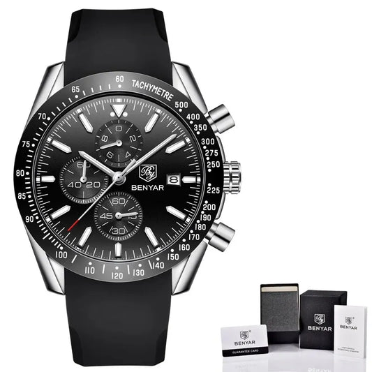 Maximus Chrono Watch – Military Sport Design, Waterproof & Silicone Strap