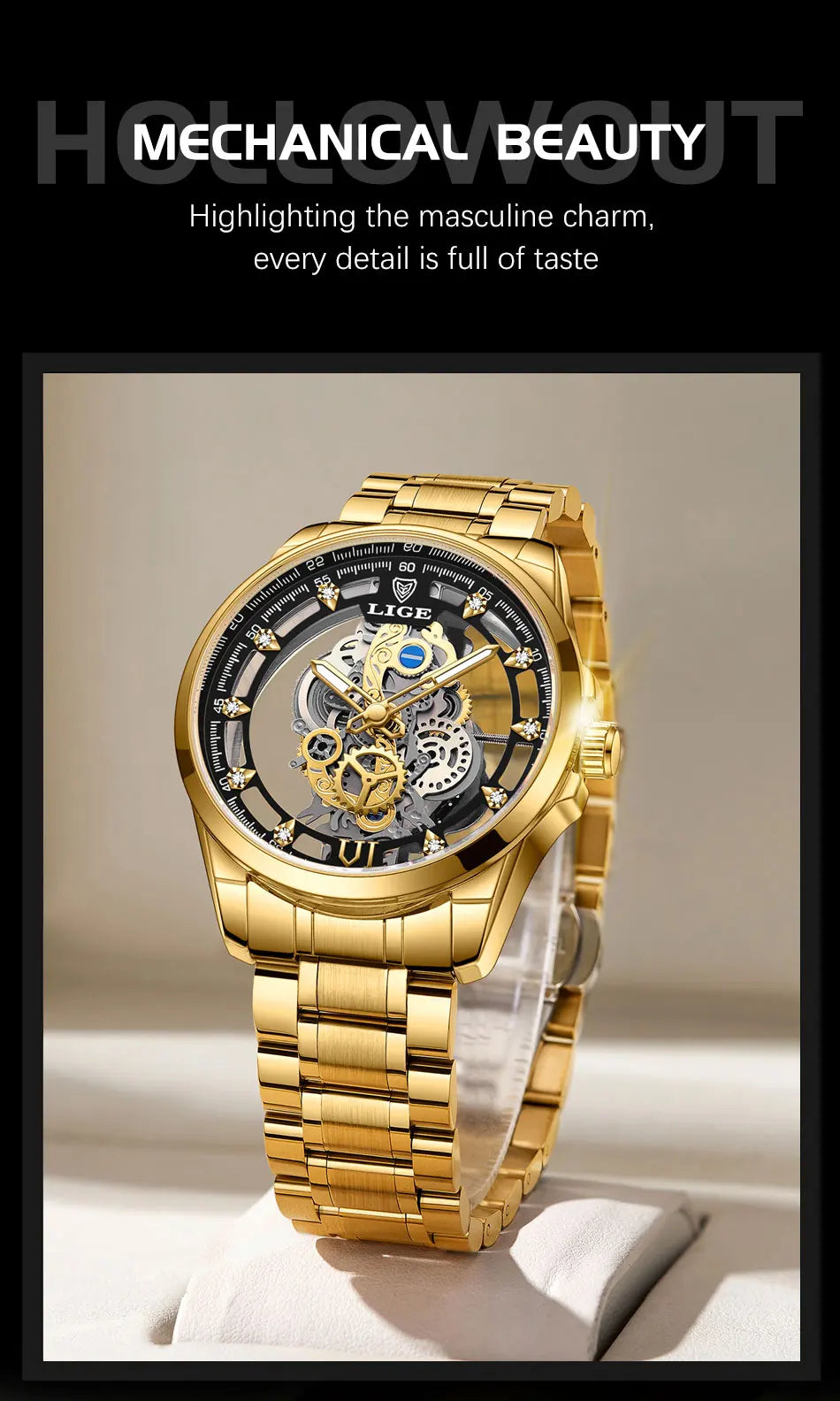 Aurelius Automatic Watch – Luxury Design, Luminous Dial & Waterproof Precision