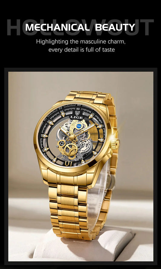 Aurelius Automatic Watch – Luxury Design, Luminous Dial & Waterproof Precision