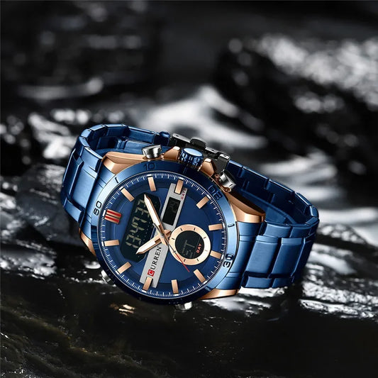 Trajan Chrono Watch – Luxury Military Sport, Silver Steel & Quartz Precision