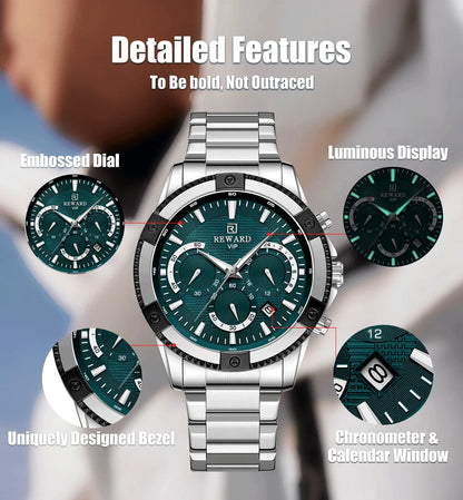 Socrates Edelstahl Herren Luxus Uhr
