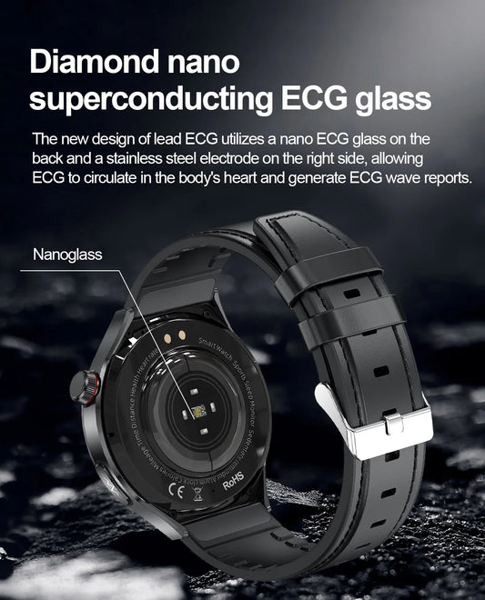 SmartWatch Genny - 2024 Gesundheits-Smartwatch | EKG, Blutzucker, Herzfrequenz, Blutdruck