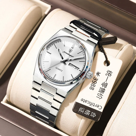 Drusus Luxus Edelstahl Uhr