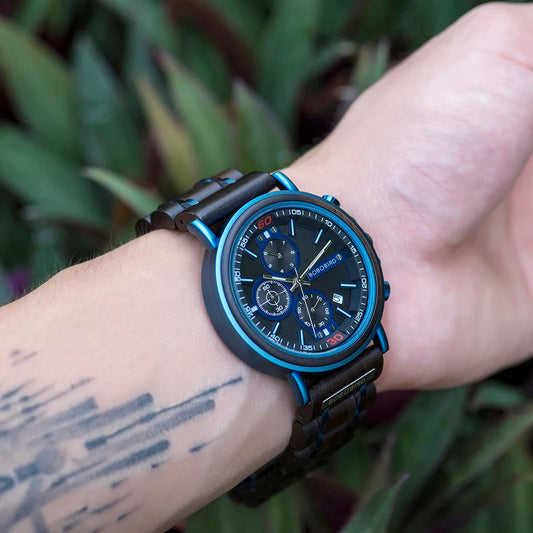 Cadmus Wooden Watch – Luxury Chronograph, Military Style & Wooden Box