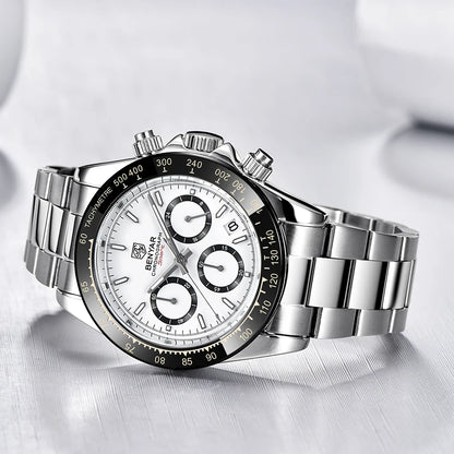 Augustus Chrono Watch – Luxury Steel, Waterproof & Precision Quartz