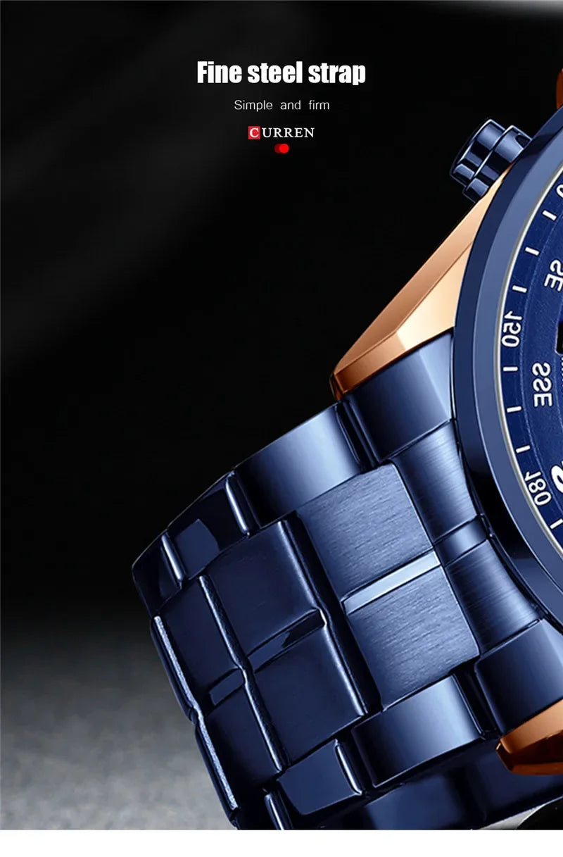 Cassius Chrono Watch – Military Sport, Waterproof & Silver Steel Design