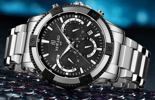 Socrates Edelstahl Herren Luxus Uhr