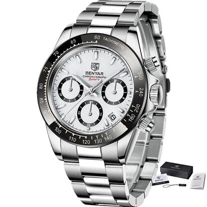 Augustus Chrono Watch – Luxury Steel, Waterproof & Precision Quartz