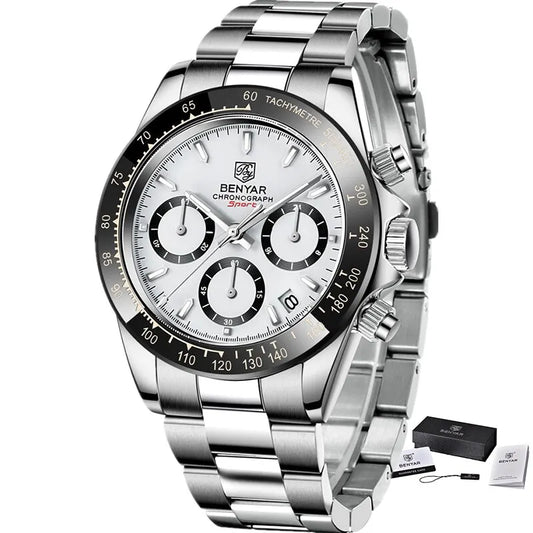 Augustus Chrono Watch – Luxury Steel, Waterproof & Precision Quartz