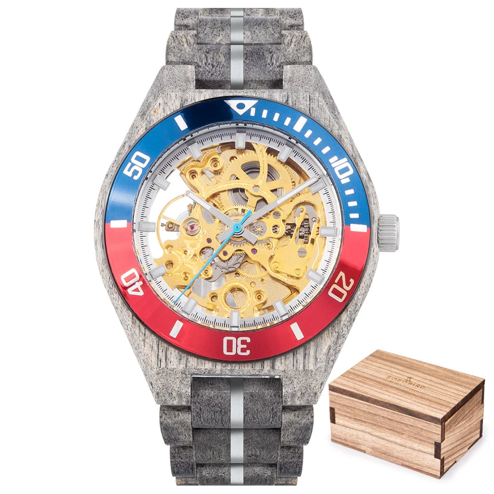 Solon Wooden Watch – Luxury Automatic Mechanical Timepiece