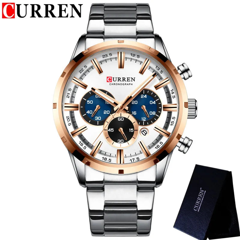 Brutus Chrono Watch – Military Sport, Waterproof & Blue Steel Design